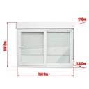 Ver imagem 2 de Janela Integrada PVC 2 Folhas Vidro Liso com Cremona Itec Branco