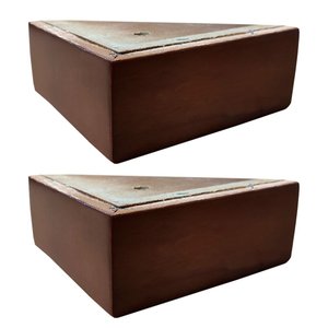 Kit 2 Pés de Madeira em L para Sofá 12cm - Mozzelar