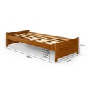 Ver imagem 2 de Cama Solteiro Gabrieli Mona Estrutura Reforçada Madeira Maciça Imbuia