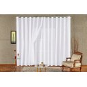 Ver imagem 1 de cortina sala quarto voal liso com forro branco 3,00x2,20