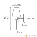 Ver imagem 5 de Luminária de Parede Arandela String Preto com Cúpula em Tecido 1xe27 887/1