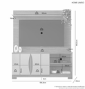 Ver imagem 2 de Home União para TV até 56" JCM Movelaria - Avelã/Off