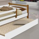 Ver imagem 3 de Cama Infantil com Auxiliar e Grade de Proteção Bianca Branco/amêndoa