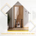 Ver imagem 3 de Grade Proteção Segurança Portão Pet 80cm Preto Bebê Cão com Extensor 2 de 40cm e 1 de 20cm Itagold