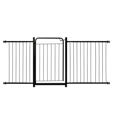 Grade Proteção Segurança Portão Pet 80cm Preto Bebê Cão com Extensor 2 de 40cm e 1 de 20cm Itagold