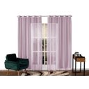 Ver imagem 1 de Cortina em Voil Liso Para Sala ou Quarto Para Varão Simples Rosa 3,00m x 2,80m