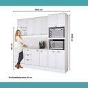 Ver mais imagens de Cozinha Milla Bright Duo 10 Portas 5 Gavetas MDF Branco Móveis Carraro