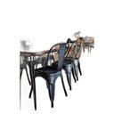 Ver imagem 7 de Kit 8 Cadeiras Tolix Iron Design Preta Aço Industrial Sala Cozinha Jantar Bar