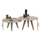 Ver imagem 5 de Mesa de Centro Redonda para Sala Moderna Luma - Off White/Freijó
