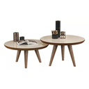 Ver imagem 5 de Mesa de Centro Redonda para Sala Moderna Luma - Off White/Freijó