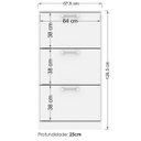 Ver imagem 4 de Sapateira 3 Portas Havana Star Branco