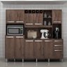 Armário Cozinha Completa Valdemóveis Petra Castanho - 1