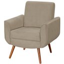 Ver imagem 2 de Kit 2 Poltronas para Sala e Escritório Pé Palito Milão Veludo Bege