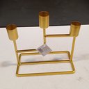 Ver imagem 5 de Castiçal Decorativo Porta Vela Home&co 3 Velas Metal 16x8x15cm Dourado