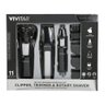 Kit Barbeador e Aparador de Pelos Barba e Cabelo com 11 peças Preta - 5