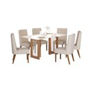 Ver imagem 1 de Mesa Jantar Yara 160 6 Cadeiras Eloa Linho - Henn