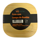 Ver imagem 7 de Kit 4 Potes de Vidro Hermético Quadrado Tampa de Bambu 950ml