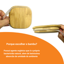 Ver imagem 5 de Kit 4 Potes de Vidro Hermético Quadrado Tampa de Bambu 950ml