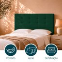 Ver imagem 4 de Cabeceira Decorativa Ivy para Cama de Casal 140 cm Suede Verde