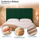 Ver imagem 3 de Cabeceira Decorativa Ivy para Cama de Casal 140 cm Suede Verde
