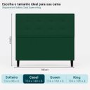 Ver imagem 5 de Cabeceira Decorativa Ivy para Cama de Casal 140 cm Suede Verde