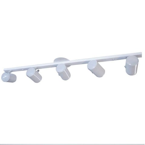 Trilho para Lâmpada Par 20 com 5 Spots Branco - Starlumen