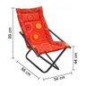 Cadeira de Descanso Dobrável Mônaco Metalmix Vermelha - 3