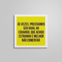 Ver imagem 2 de Quadro Decorativo Quadrado Eduardo 20x20cm:Madeira branca