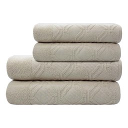 Jogo Toalha Banho 2 Banho 2 Rosto 100% Algodão 450g Nanosoft - Concreto - 1