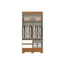Ver imagem 4 de Guarda Roupa 4 Portas de Abrir e 2 Gavetas Briz BS02 Castanho - Henn