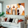 Quadros Decorativos Abstrato Orgânico Tons Terrosos Boho - 2