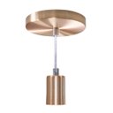 Ver imagem 2 de Kit Com 3 Pendentes Tubo Cilindro Alumínio 6cm E27 Cobre Escovado St458