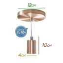 Ver imagem 3 de Kit Com 3 Pendentes Tubo Cilindro Alumínio 6cm E27 Cobre Escovado St458