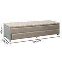 Ver imagem 6 de Calçadeira Sapateira Baú Munique 1.60 Linho Carvalho - Star Confort