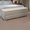 Ver imagem 1 de Calçadeira Sapateira Baú Munique 1.60 Linho Carvalho - Star Confort