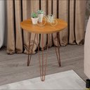 Ver imagem 4 de Mesa de Apoio Redonda Pés de Ferro 53 x 53 x 62 Evolution Patrimar Cinamomo
