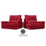 Sofá Bergamo 2,10m Assento Retrátil e Reclinável Velosuede Vermelho - Netsofás - 7