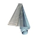 Ver imagem 2 de Ralo Linear 6x50 Alumínio com Tela Coletor Cinza Sequencial Saídas de 40mm Borda Piscina