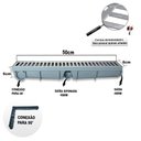 Ver imagem 4 de Ralo Linear 6x50 Alumínio com Tela Coletor Cinza Sequencial Saídas de 40mm Borda Piscina