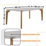 Mesa Sala de Jantar Liz 180cm em Mdf e Vidro com Canto Copo - 3