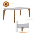 Ver imagem 4 de Mesa Sala de Jantar Liz 180cm em Mdf e Vidro com Canto Copo