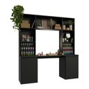 Ver imagem 6 de Mesa de Manicure Profissional com Estante 2 Portas 5 Prateleiras Smart Multimóveis MP6069 Preto