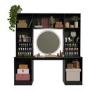 Ver imagem 5 de Mesa de Manicure Profissional com Estante 2 Portas 5 Prateleiras Smart Multimóveis MP6069 Preto