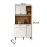 Cozinha Compacta Erva Doce 90cm Ipê Off White Nicioli - 2