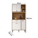 Ver imagem 2 de Cozinha Compacta Erva Doce 90cm Ipê Off White Nicioli