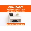 Ver imagem 4 de Mesa de Cabeceira Suspensa Compacta 30x30cm com Gaveta e Nicho MDF 15mm Branco Já Montada