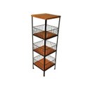 Ver imagem 1 de Fruteira Rústica Madeira Porta Filtro 3 Andares