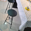 Ver imagem 3 de Banqueta Alta Alumínio Fibra Preta para Cozinha Área Externa Preto 70cm