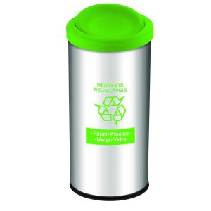 Lixeira Seletiva com Tampa 40,5 Litros Verde