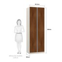 Ver imagem 3 de Guarda-roupa Solteiro Luciane 2 Portas Prime Plus 80 Cm